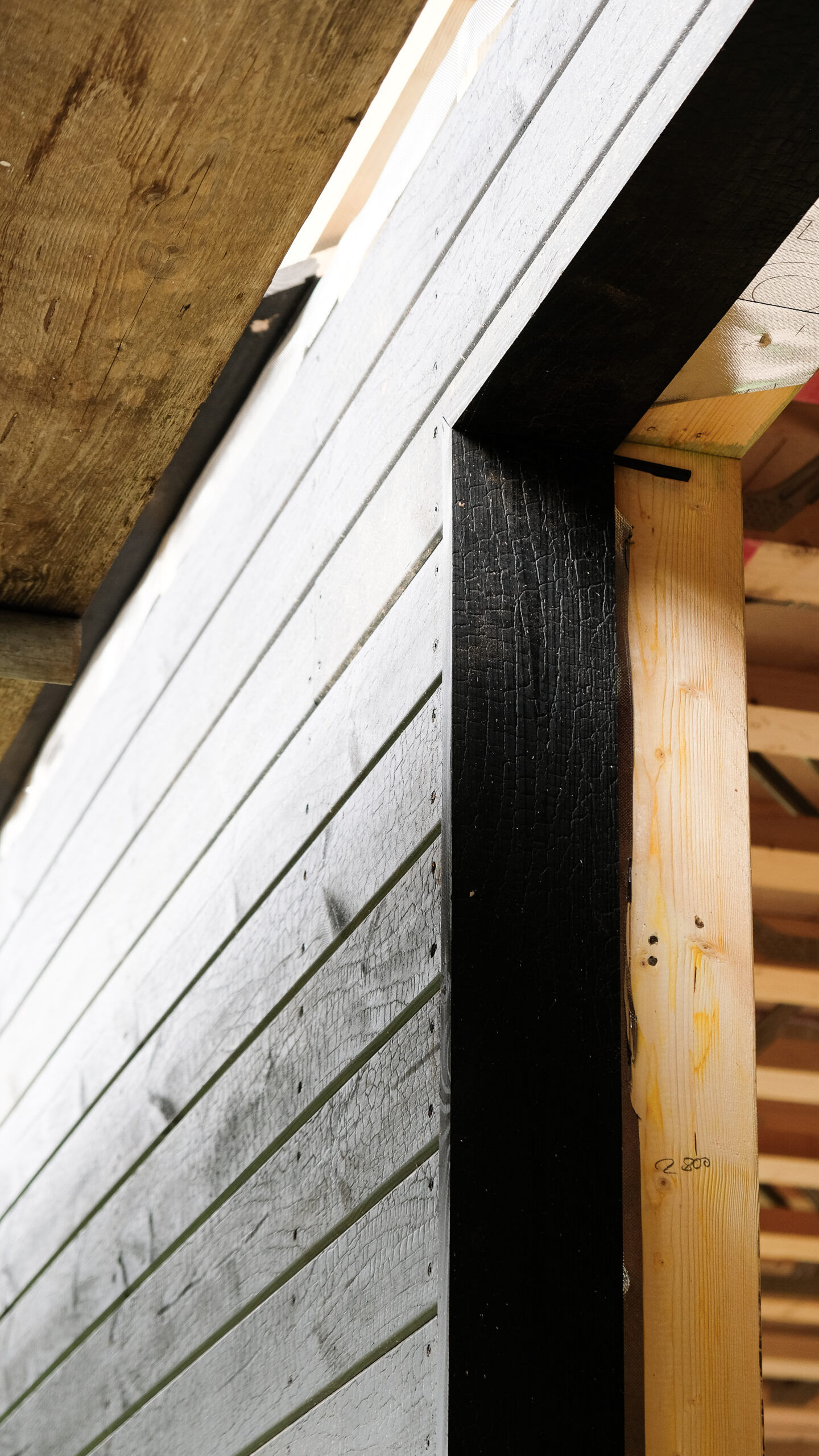 black cladding on timber frame